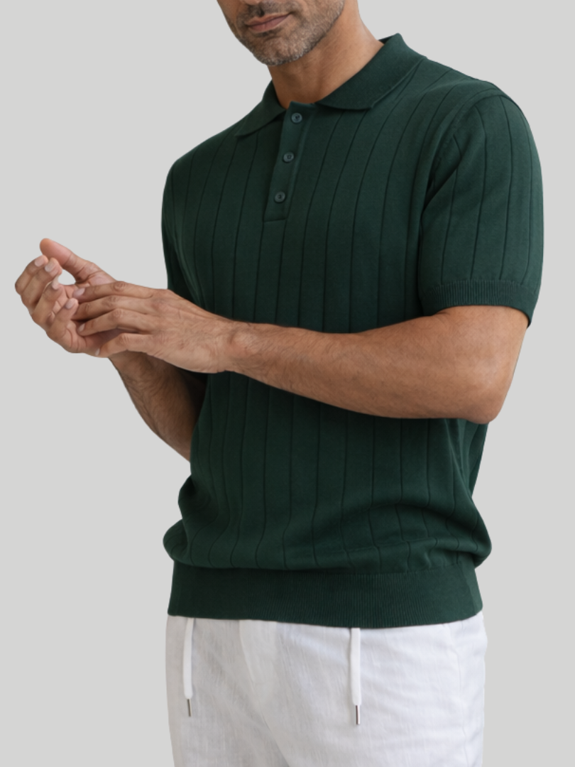 Men’s Cotton Knit Polo Shirt