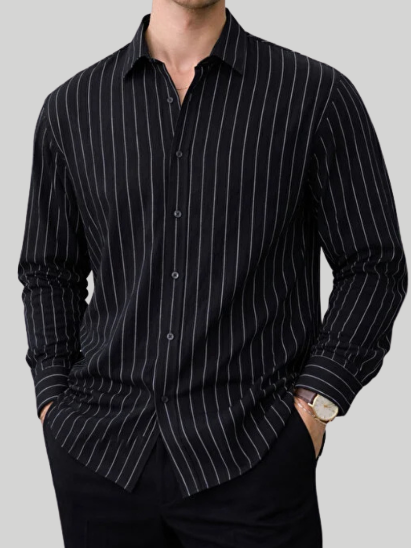 Men's Black Oversize Woven Shirt