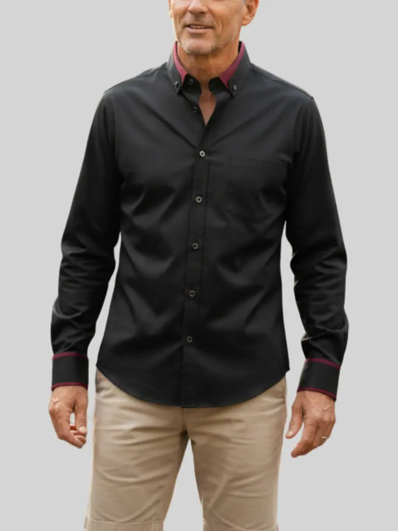 Rafello&Co | Klassiek Katoenen Shirt met Lange Mouwen Rafello&Co