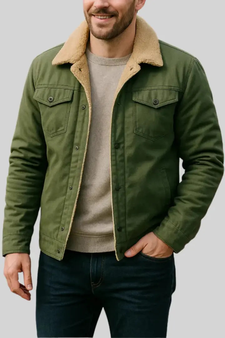 Rafello&Co | Heren Winterjas met Fluwelen Voering Rafello&Co