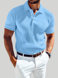 Classic Refined Ribbed Polo Shirt