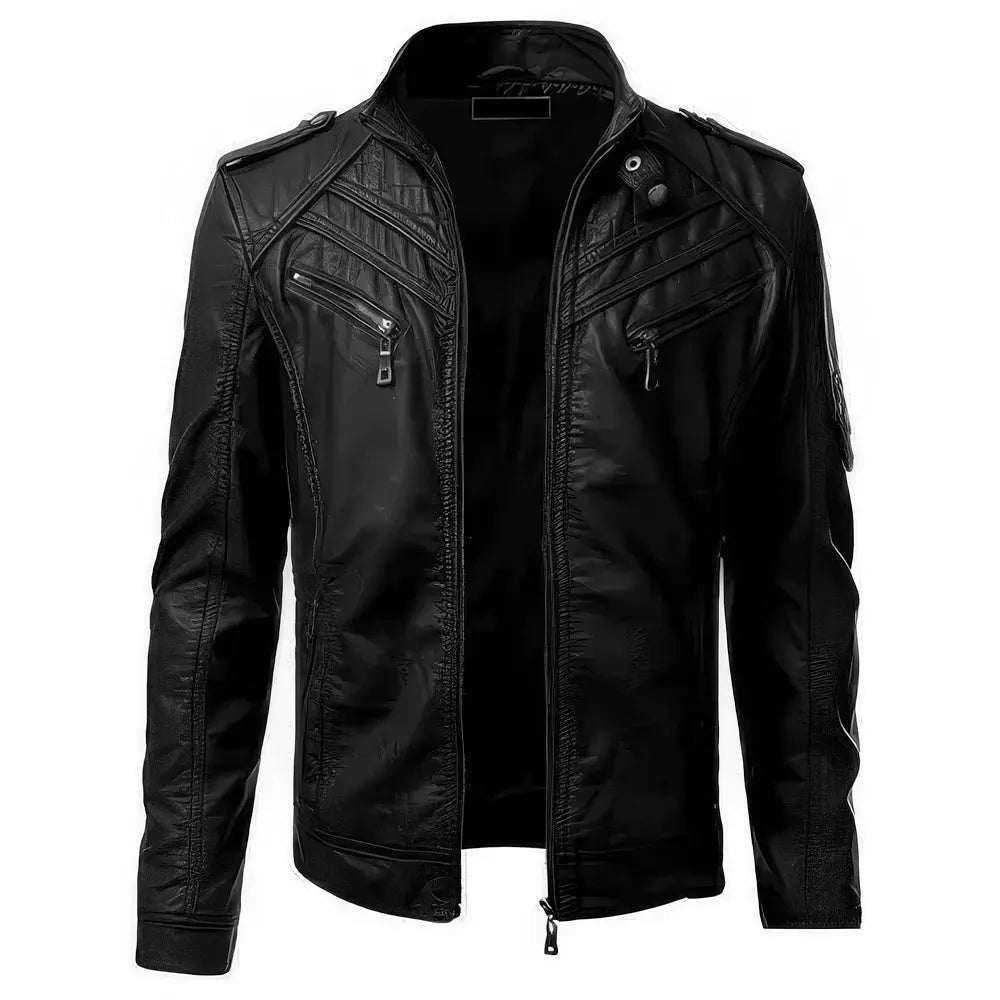 Rafello&Co | Leather Jacket with Fleece Lining