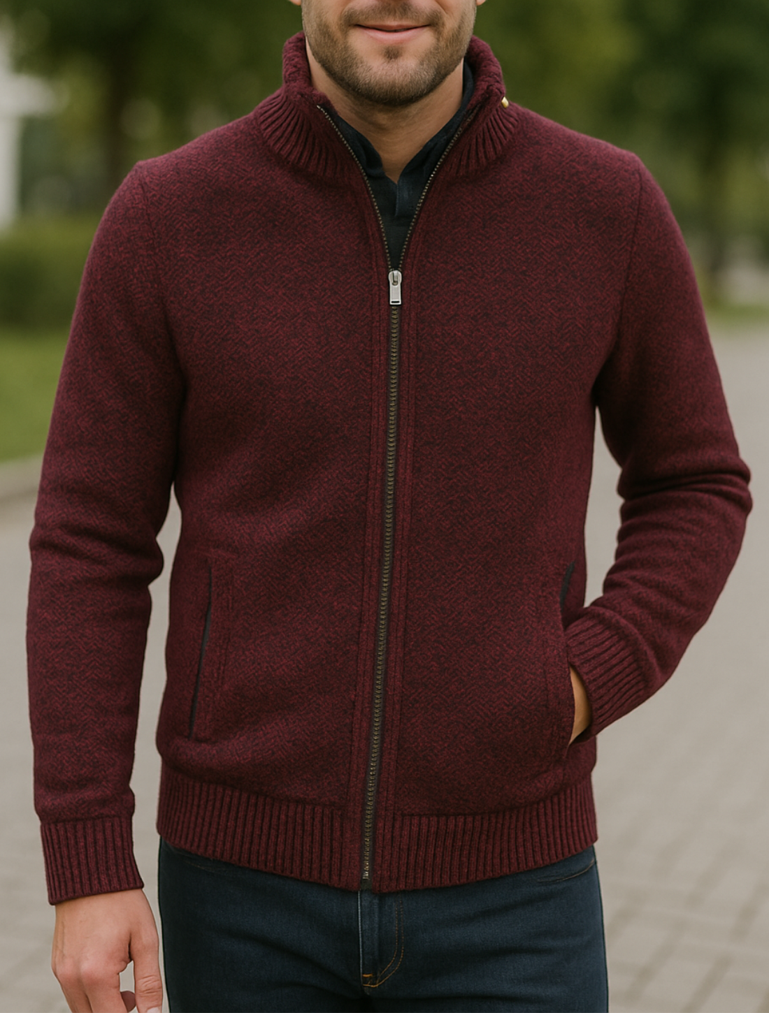 Rafello&Co | Luxury Knitted Slim Fit Jacket