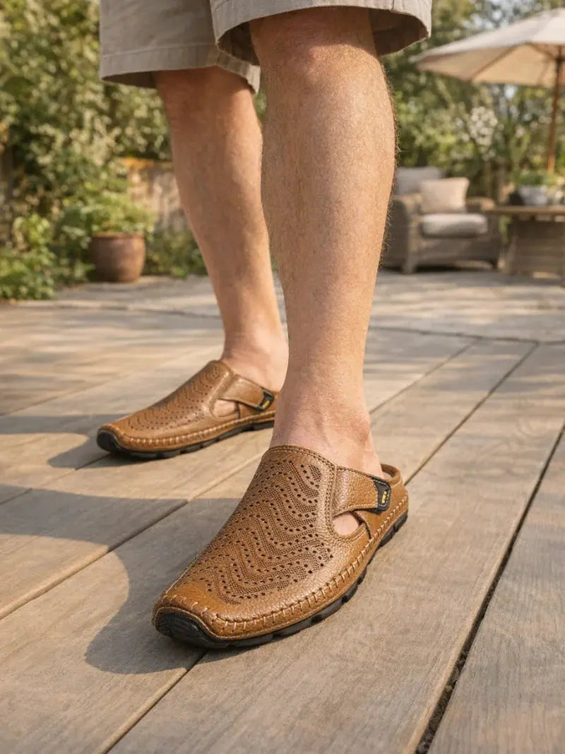 Rafello&Co | Ademende Leren Sandalen Rafello&Co