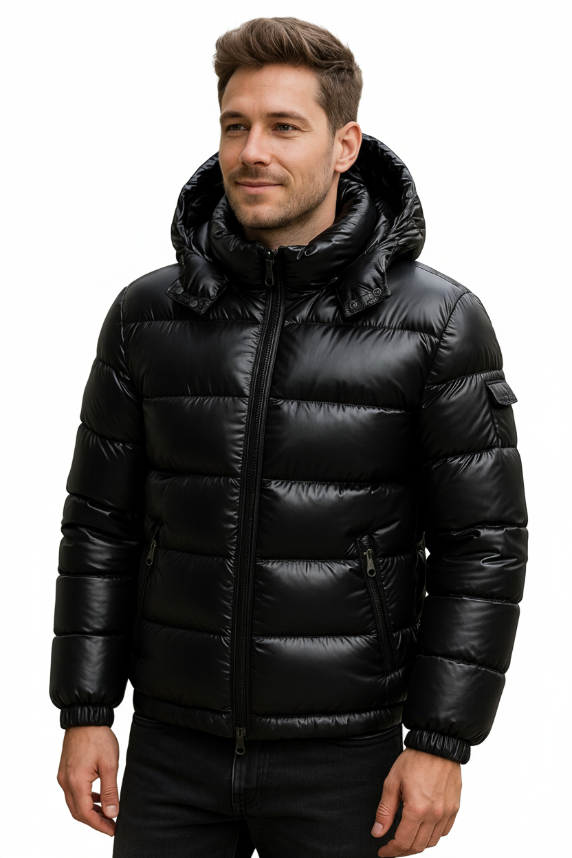 Rafello&Co | Lightweight Down Parka with a Glossy Finish