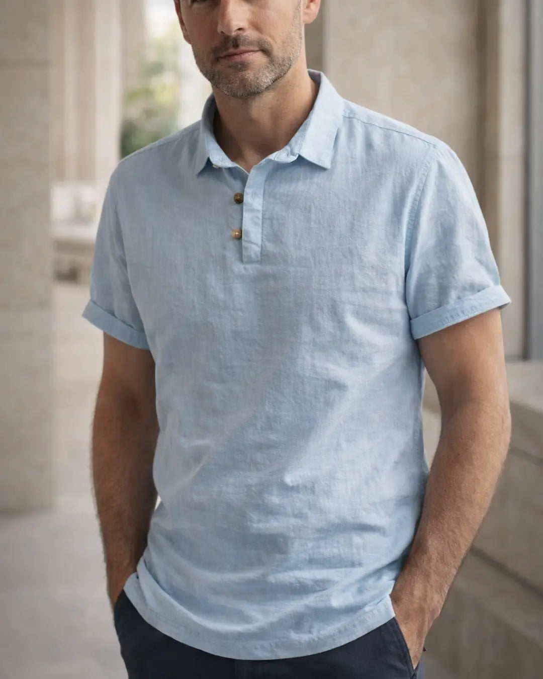Rafello&Co | Linnen Poloshirt Rafello&Co