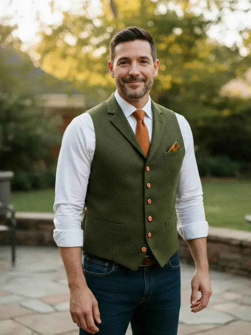 Rafello&Co | Logan Tailored Vest met Knopen en Klassieke Snit Rafello&Co