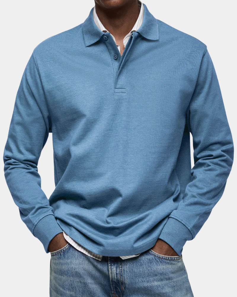 Rafello&Co |  Classic Long-Sleeve Polo Shirt