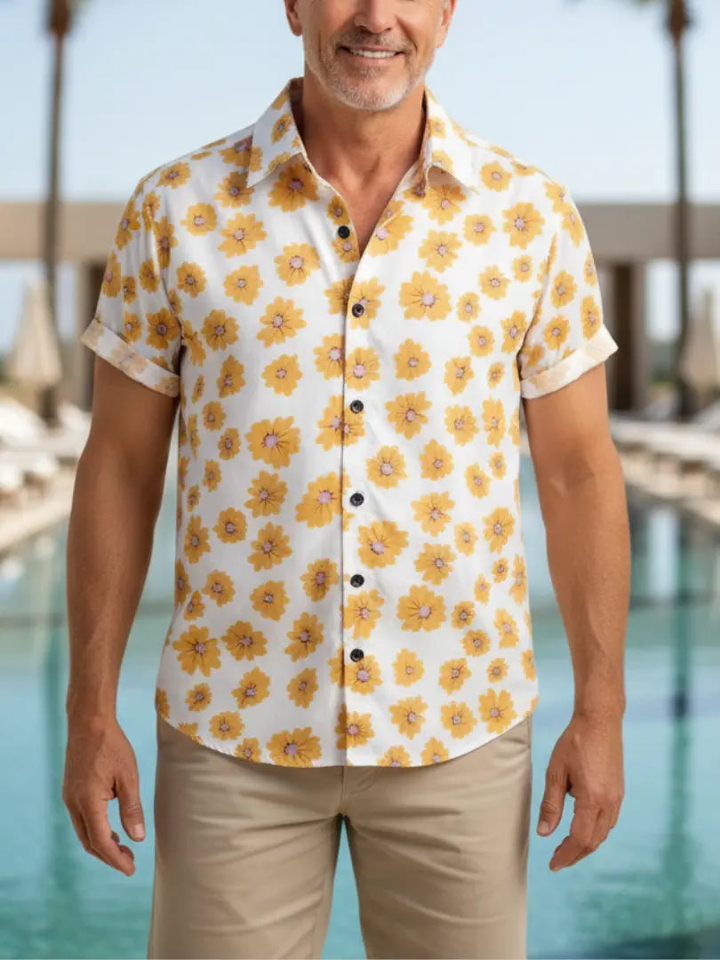 Rafello&Co | Bloemenprint Katoenen Overhemd Rafello&Co