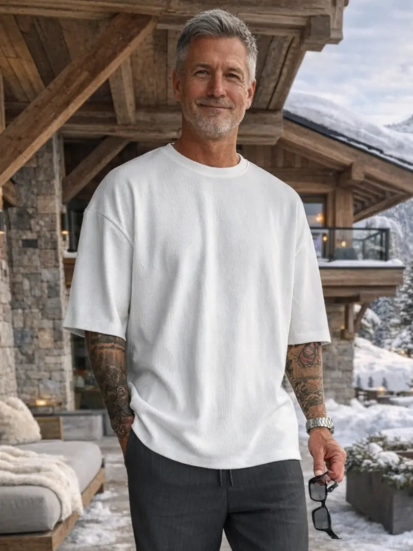 Rafello&Co | Oversize Ribstof T-shirt Rafello&Co