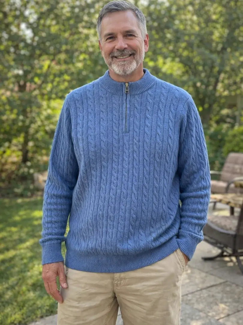 De Veneto – Kasjmieren Half-Zip Cardigan Rafello&Co