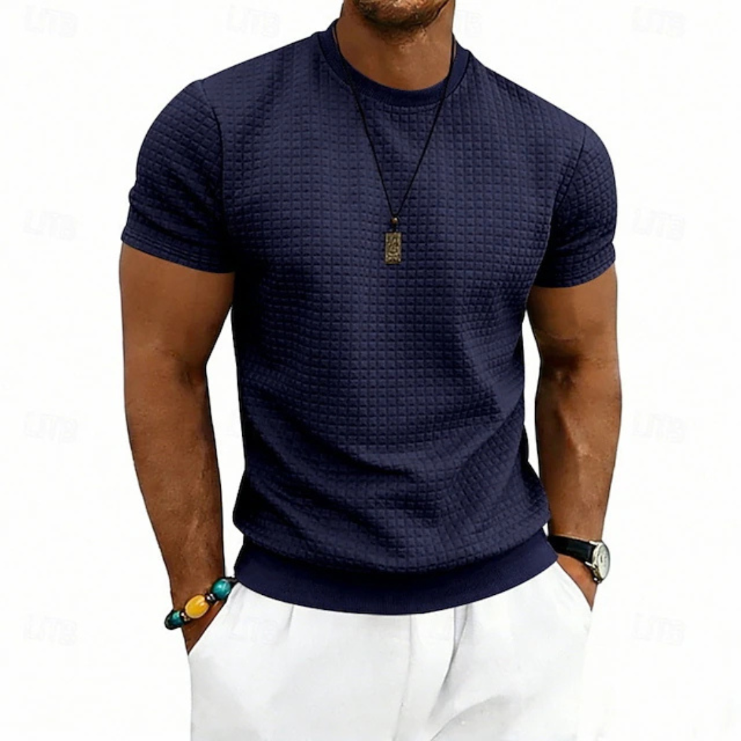 Men’s Textured Waffle Knit T-Shirt