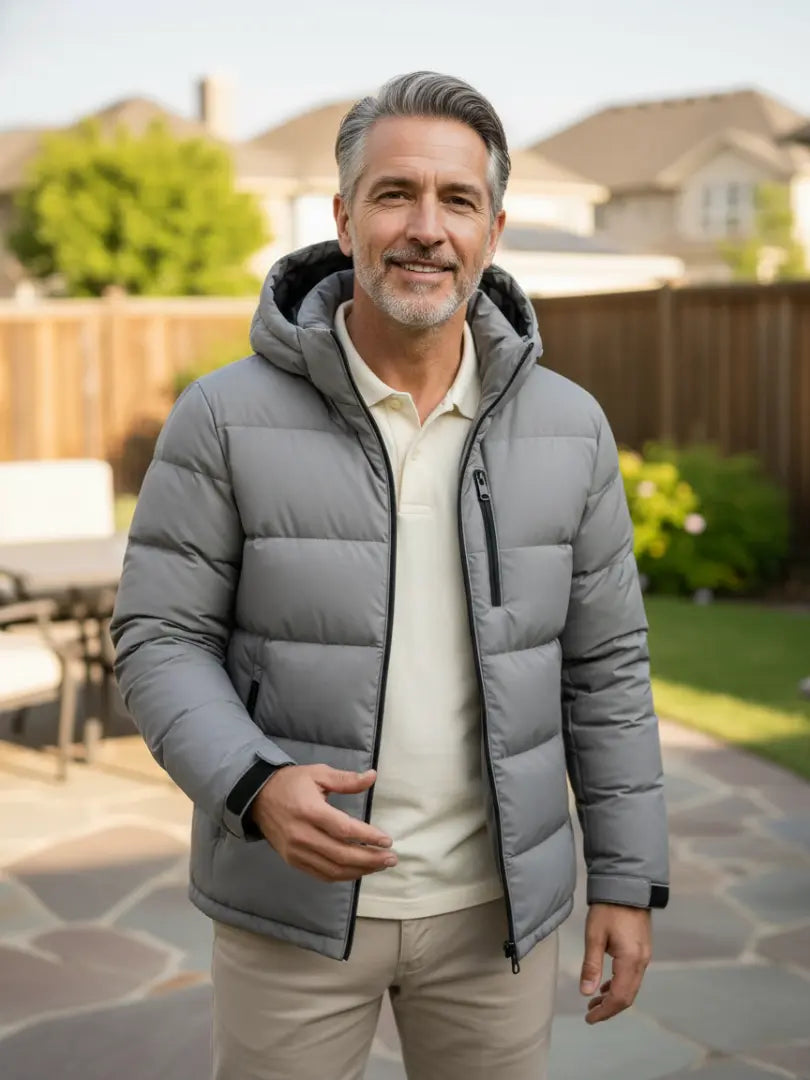 Rafello&Co | Warme Donsjas met Afneembare Capuchon Rafello&Co