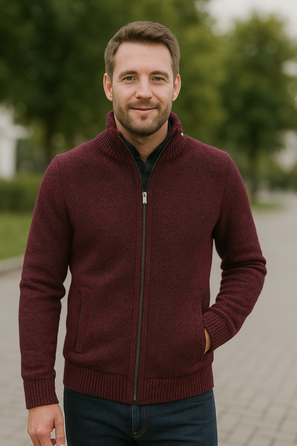 Rafello&Co | Luxury Knitted Slim Fit Jacket