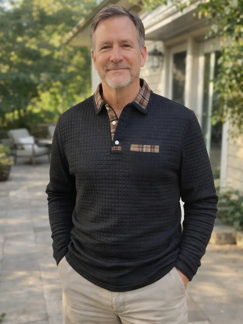 Rafello&Co | Getextureerd Longsleeve Shirt Rafello&Co