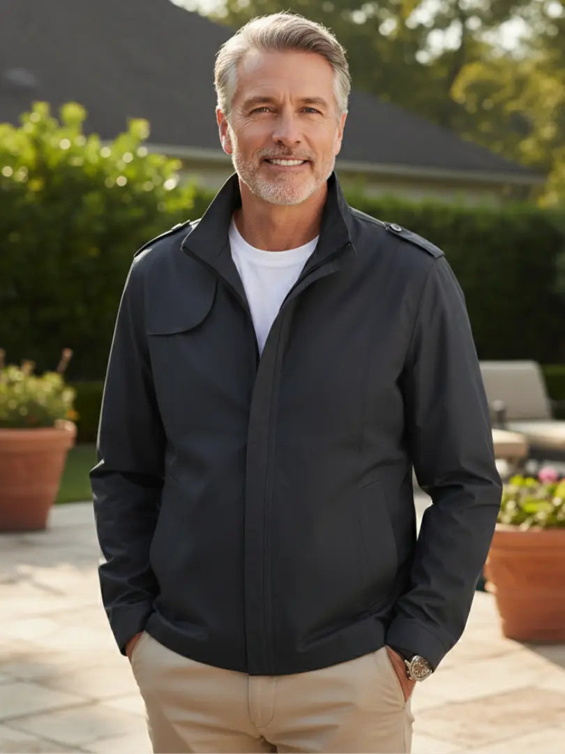 Rafello&Co | Herensweater met Effen Kleur en Casual Kraag Rafello&Co