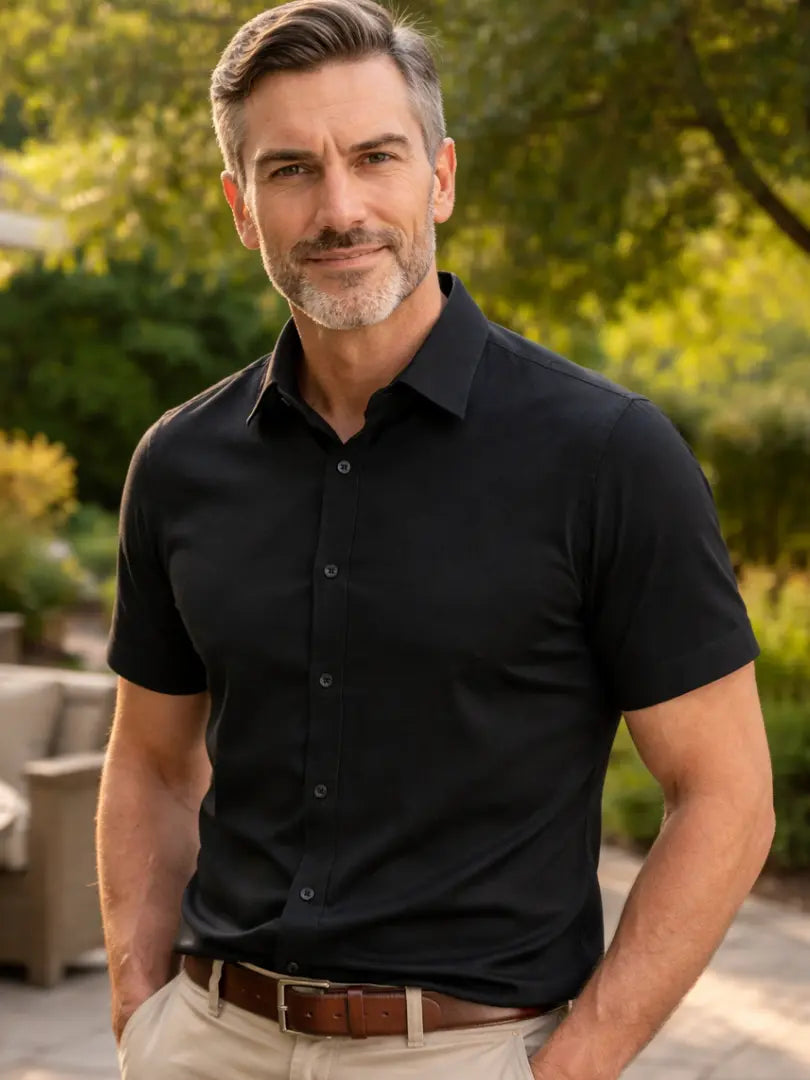 Rafello&Co | Getailleerd Shirt met Korte Mouwen Rafello&Co