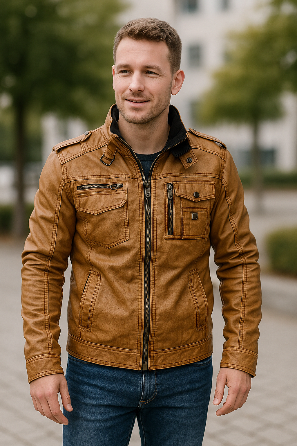 Rafello&Co | Leren Motorjas van PU