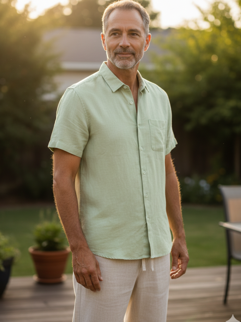 Short Sleeve Linen Set