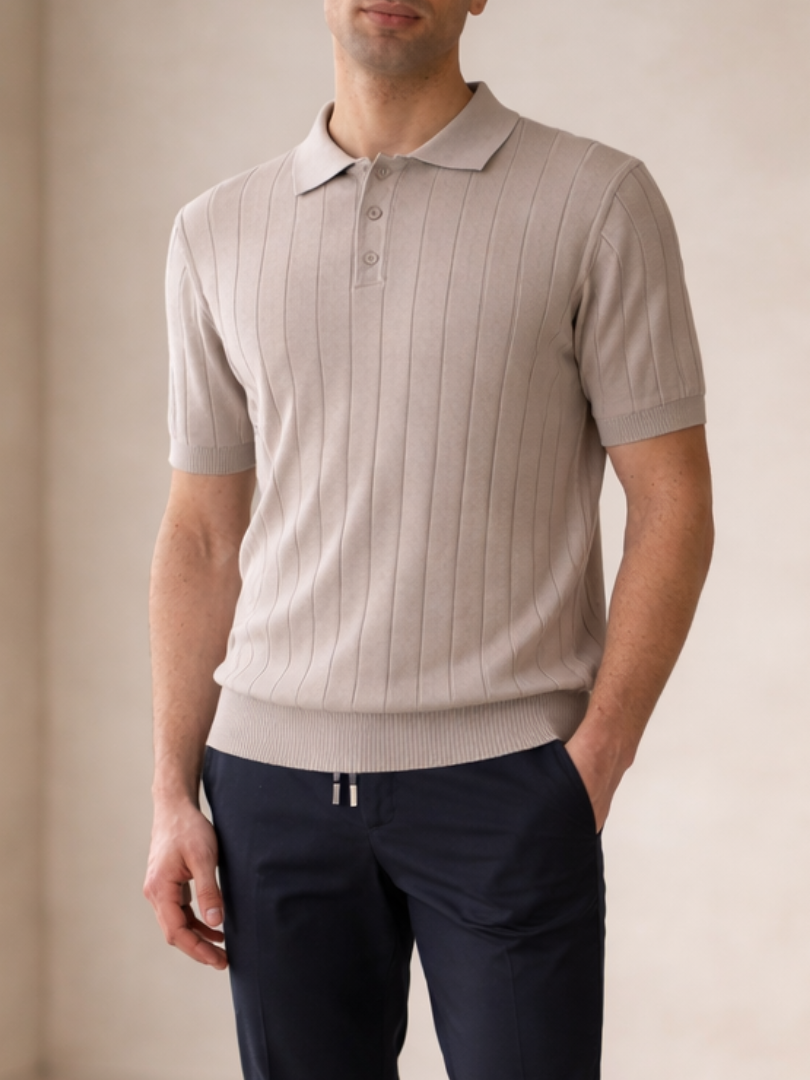 Men’s Cotton Knit Polo Shirt