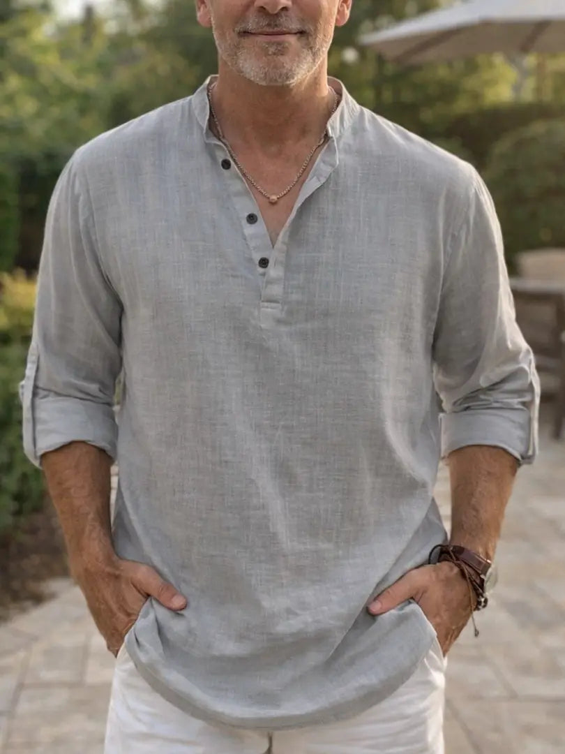 Rafello&Co | Casual Collarless Shirt for Men