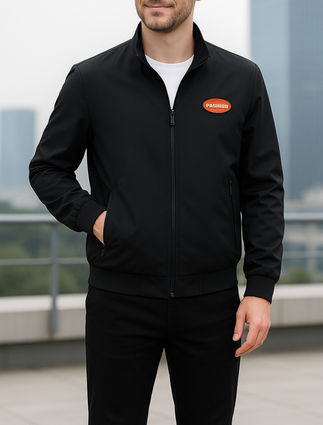 Rafello&Co | Business Casual Jacket with Stand-Up Collar