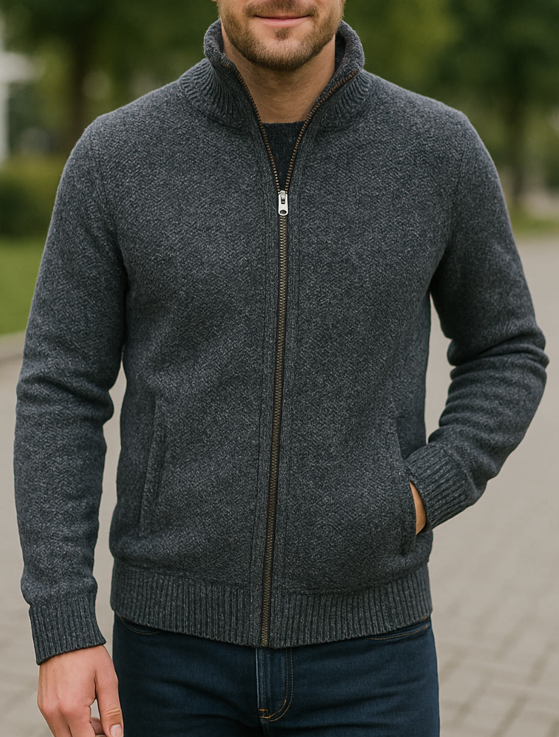 Rafello&Co | Luxury Knitted Slim Fit Jacket