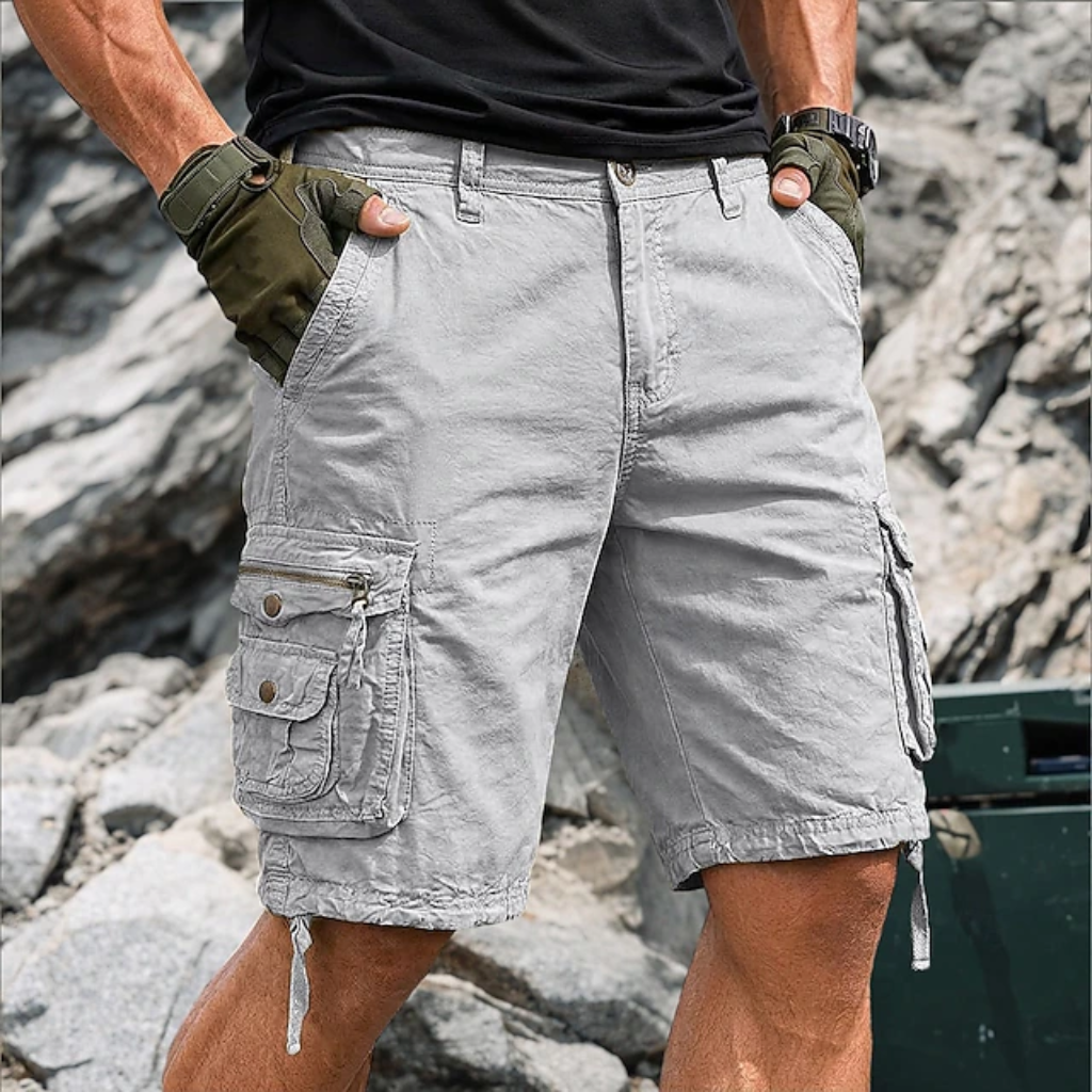 Men's Casual Six-Pocket Cargo Shorts