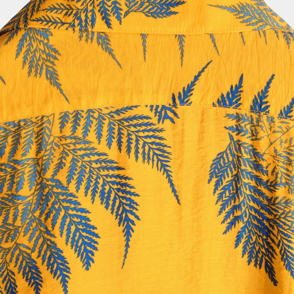 Men’s Tropical Leaf Print Short Sleeve Shirt