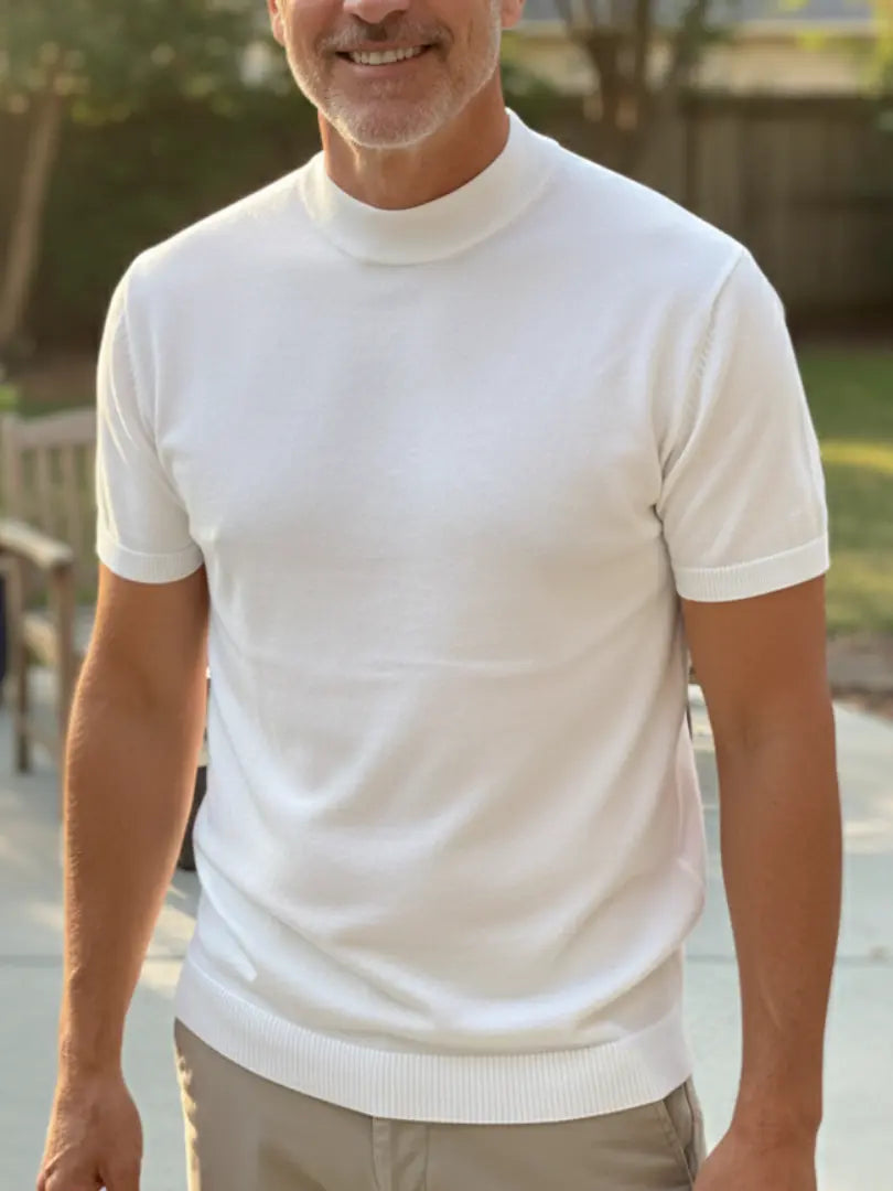 Rafello&Co | Garen Gebreide Overhemd Rafello&Co