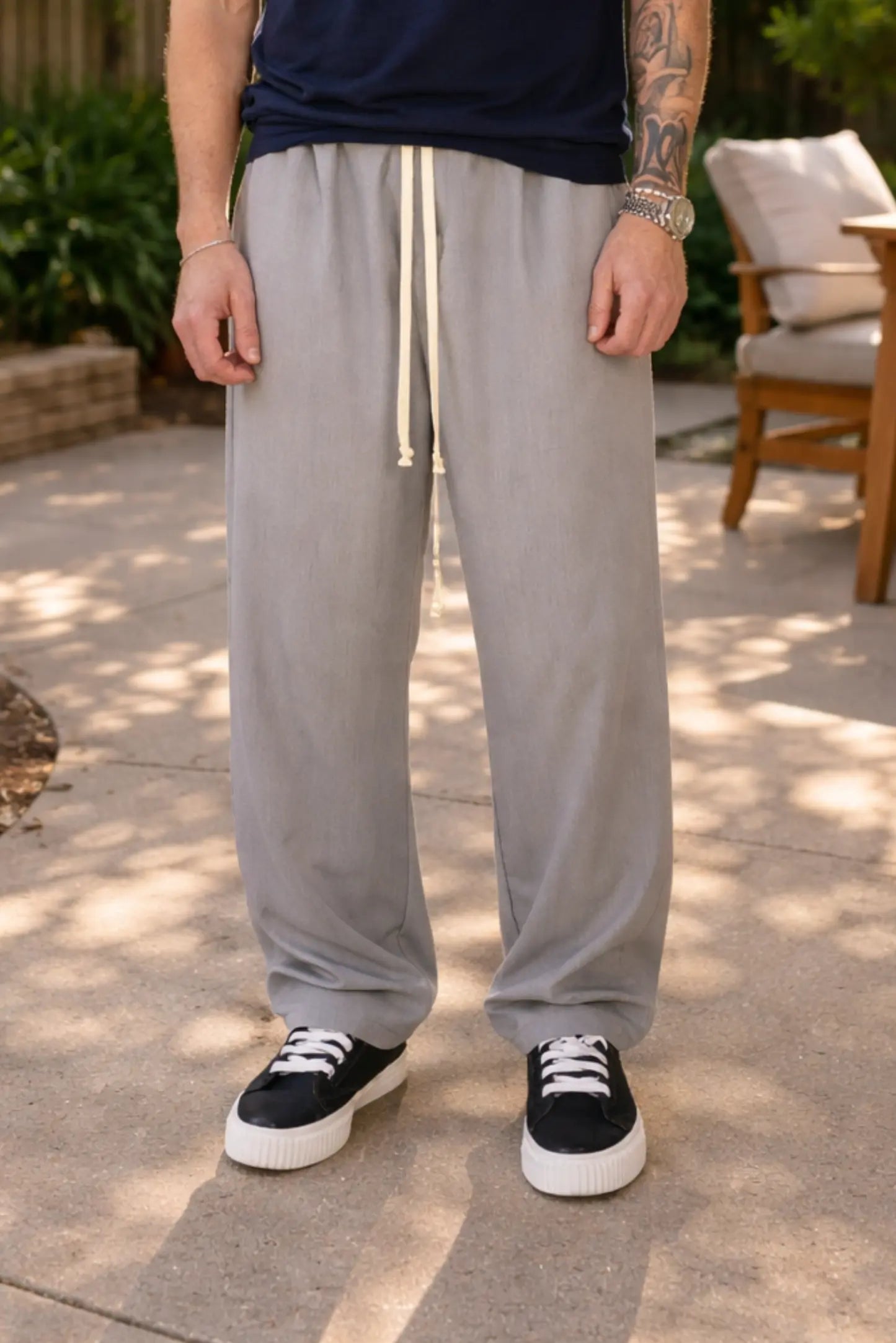 Rafello&Co | Losvallende Trousers met Trekkoord Rafello&Co