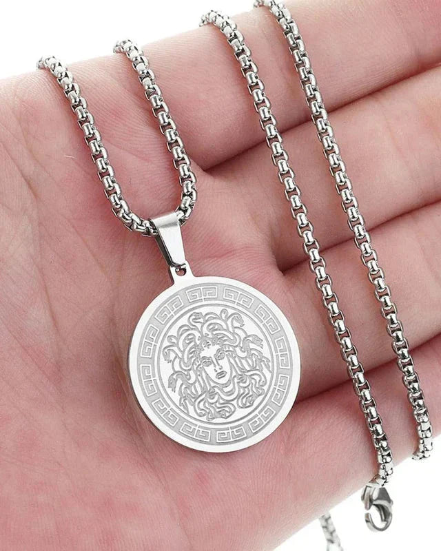 Medusa Lange Ketting in Goud en Zilver