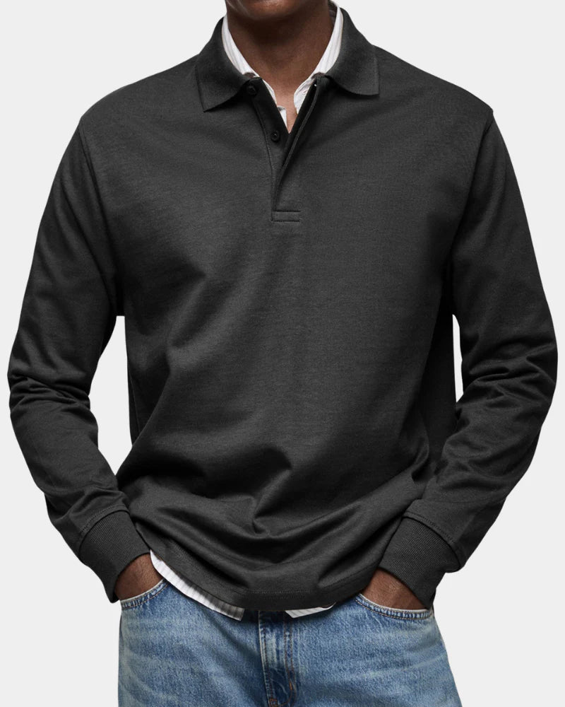 Rafello&Co |  Classic Long-Sleeve Polo Shirt