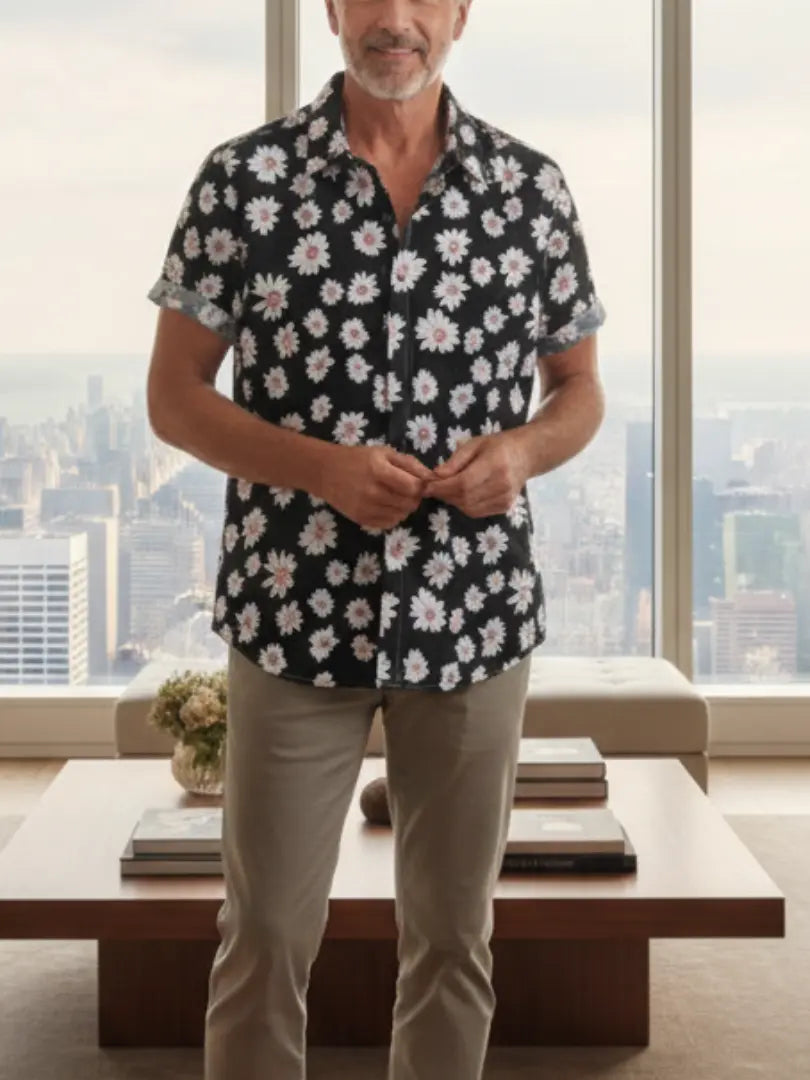 Rafello&Co | Bloemenprint Katoenen Overhemd Rafello&Co