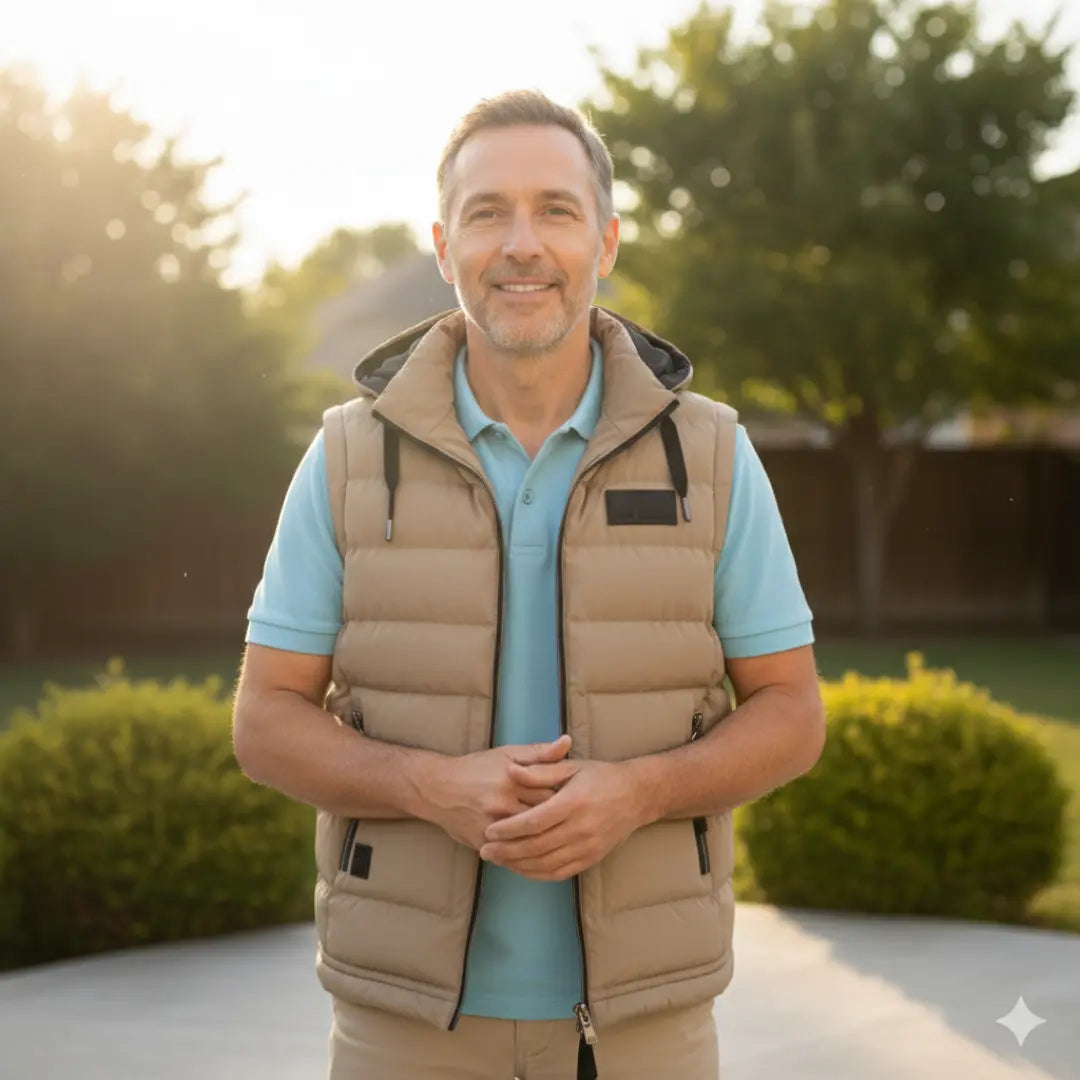 Rafello&Co | Deluxe Mouwloos Herenjack met Verwijderbare Capuchon Rafello&Co