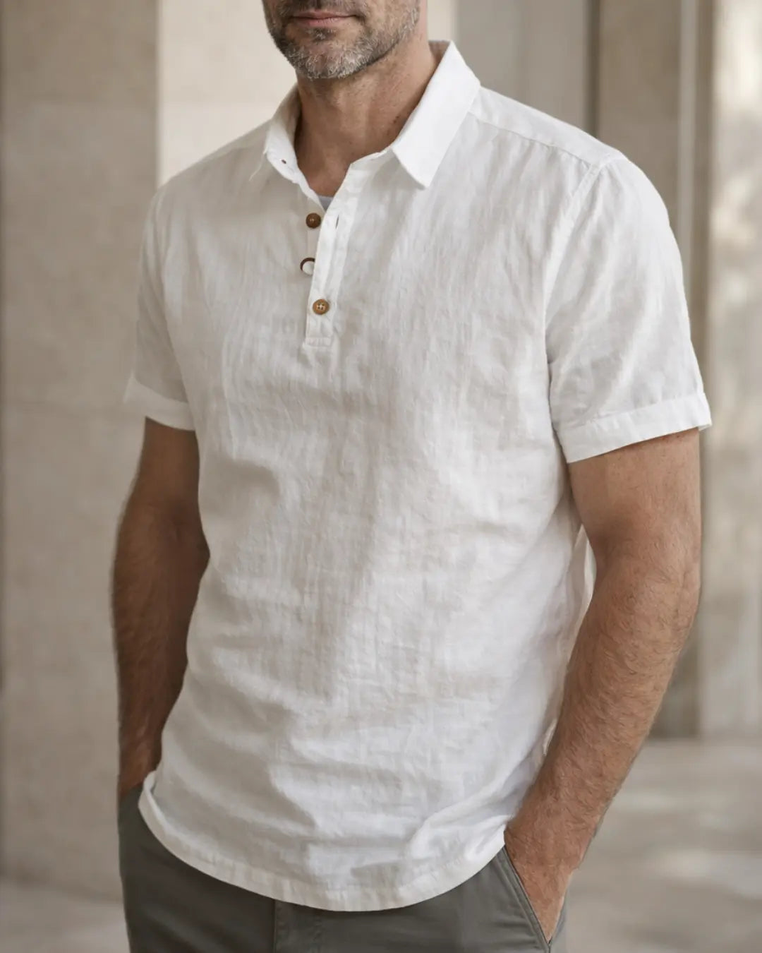 Rafello&Co | Linnen Poloshirt Rafello&Co