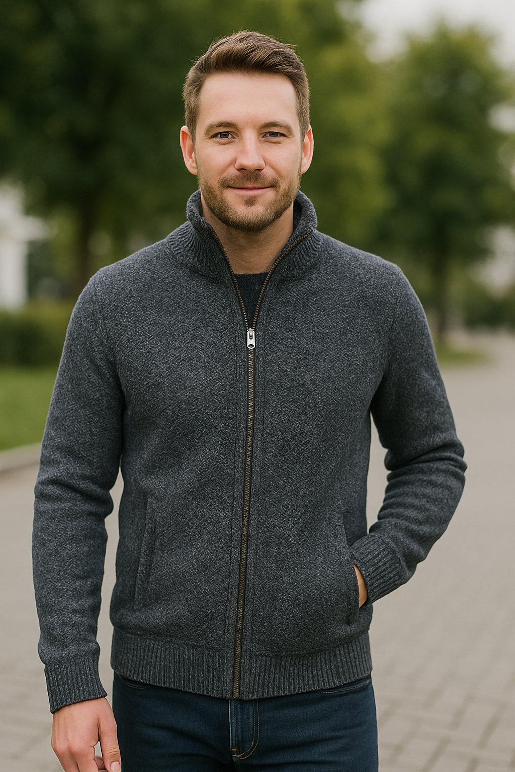 Rafello&Co | Luxury Knitted Slim Fit Jacket