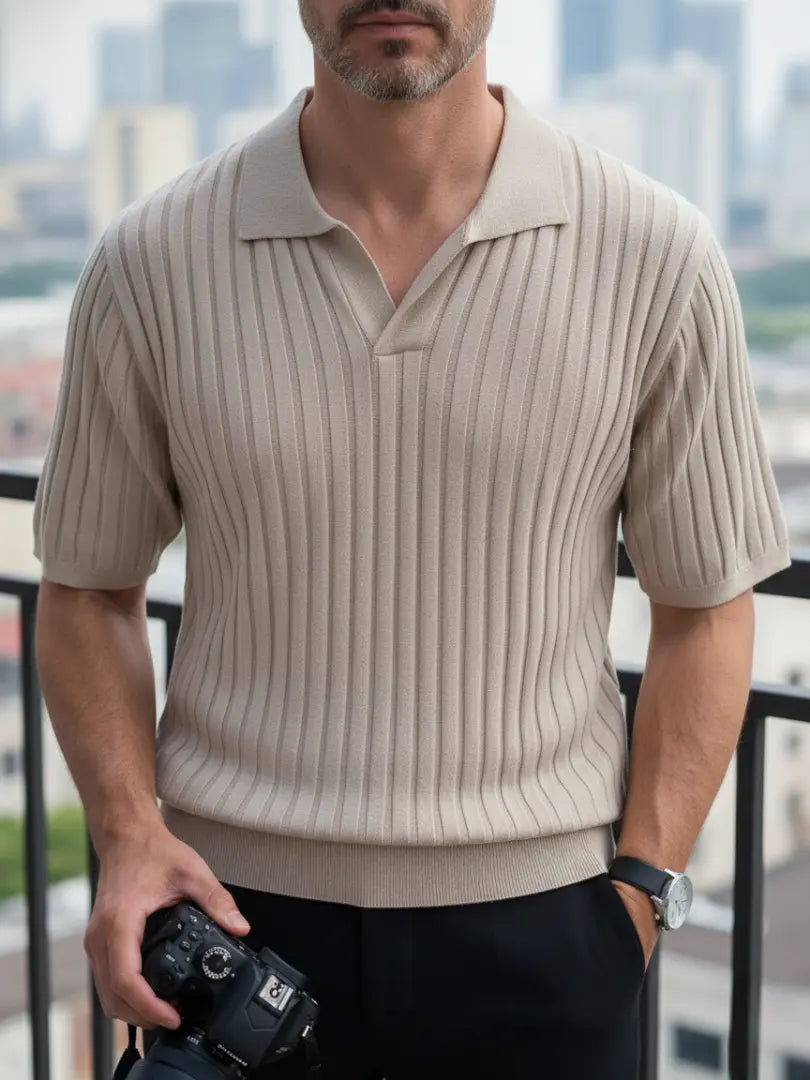 De Porto – Geribd Mesh T-Shirt Rafello&Co