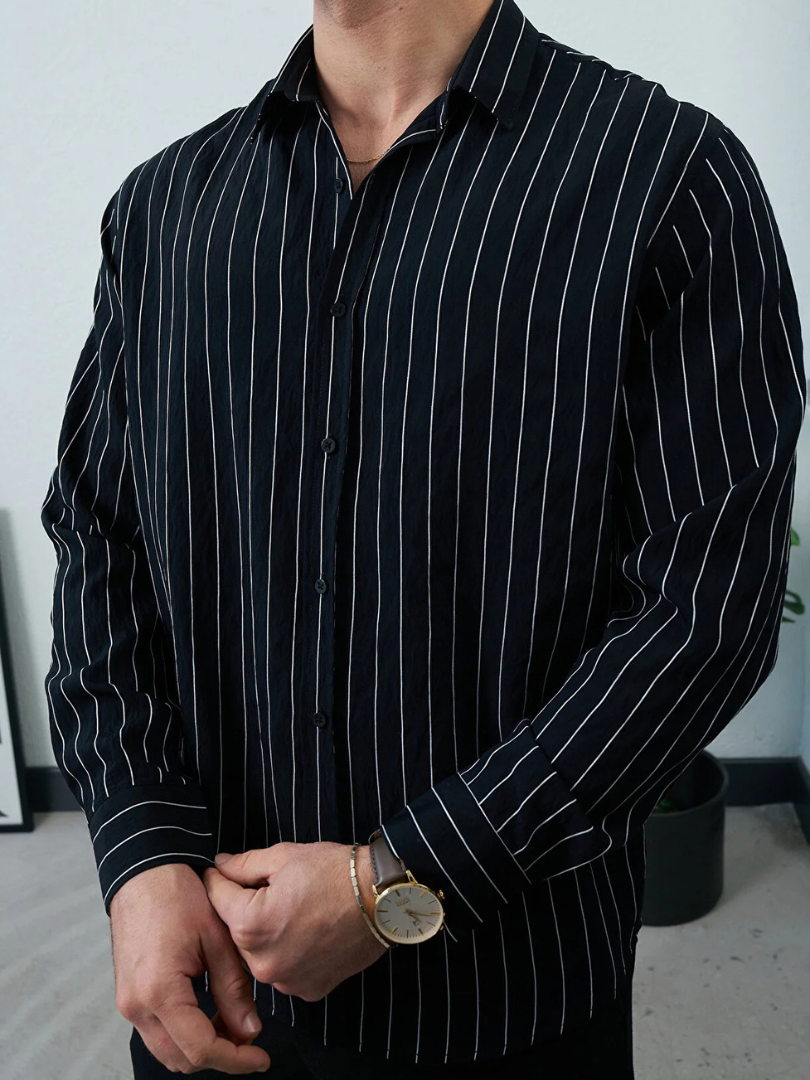 Men's Black Oversize Woven Shirt