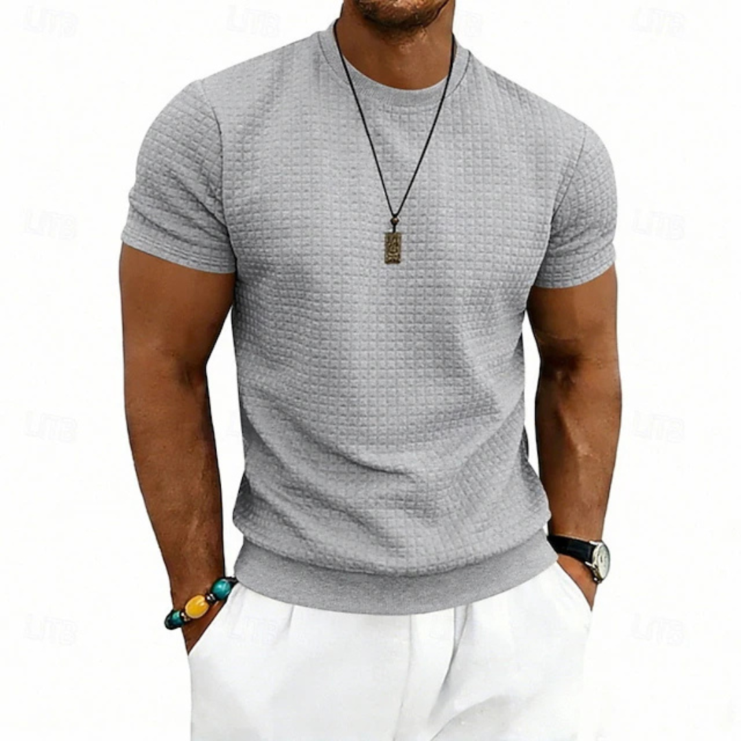 Men’s Textured Waffle Knit T-Shirt