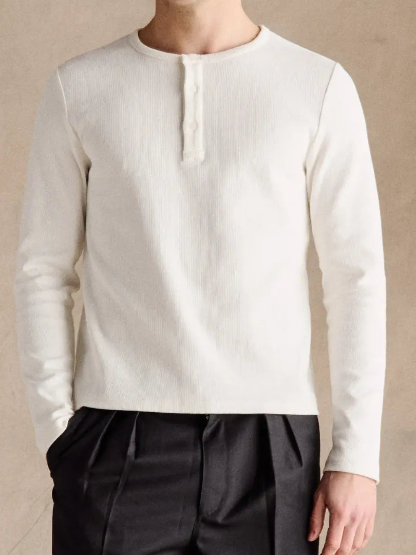 Rafello&Co | Geribd Henley-shirt Rafello&Co