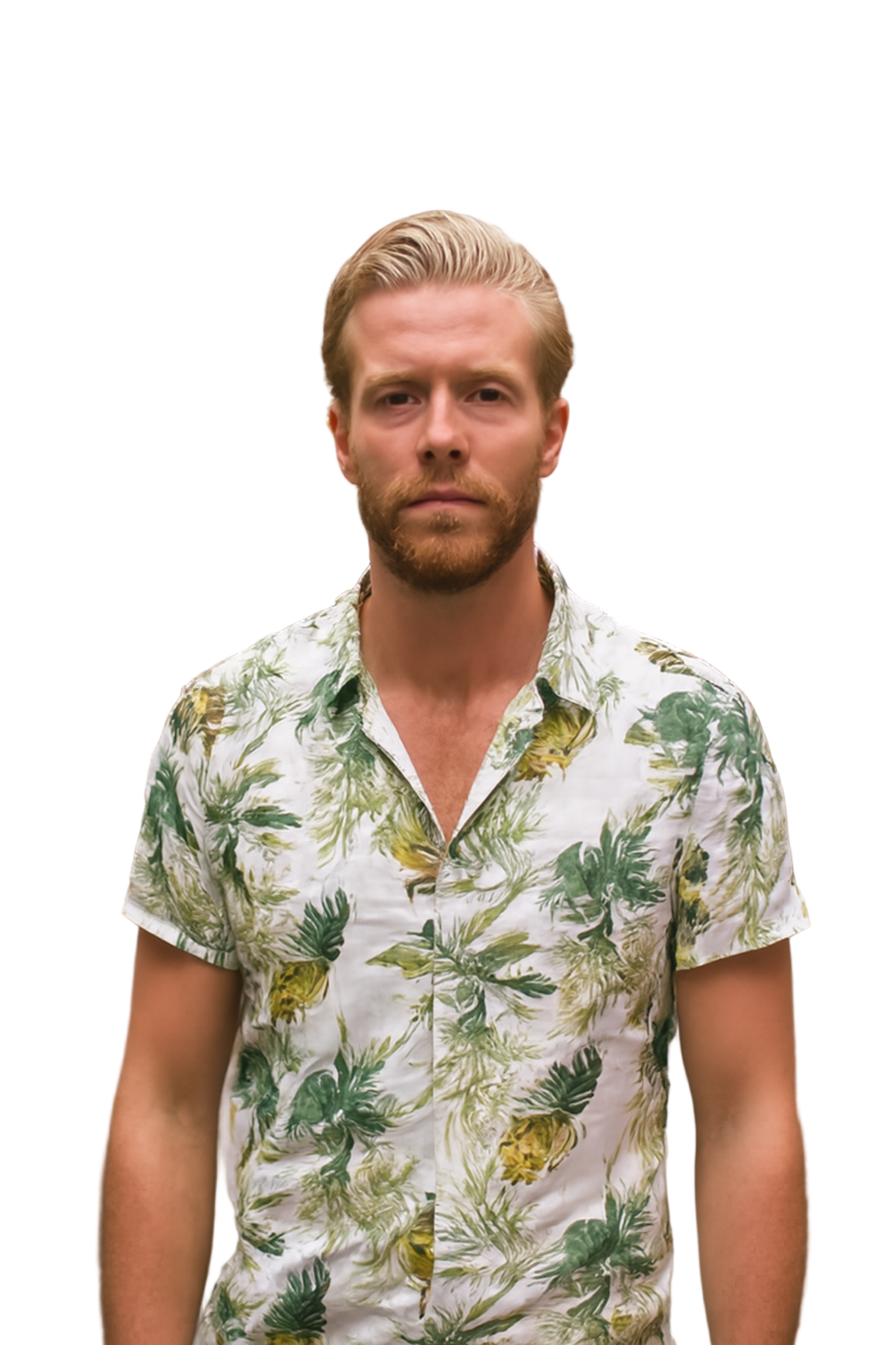 Rafello&Co | Men's Hawaiian Shirt in Cotton with Pineapple Print 