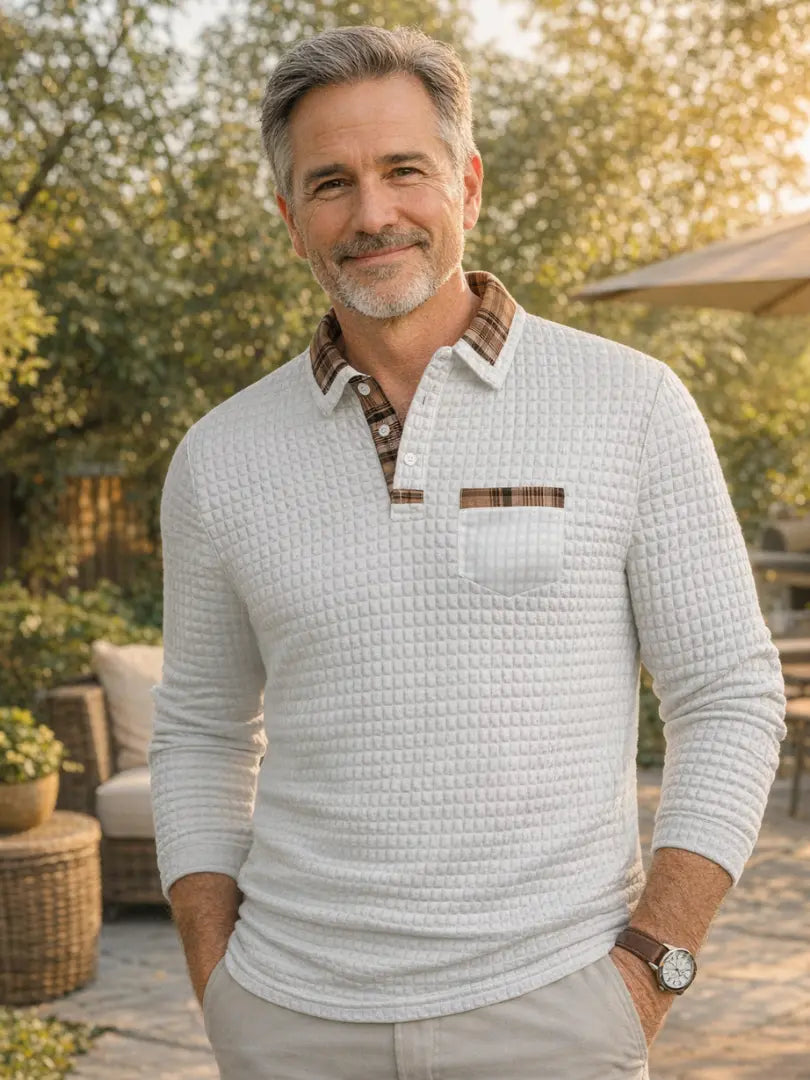 Rafello&Co | Getextureerd Longsleeve Shirt Rafello&Co