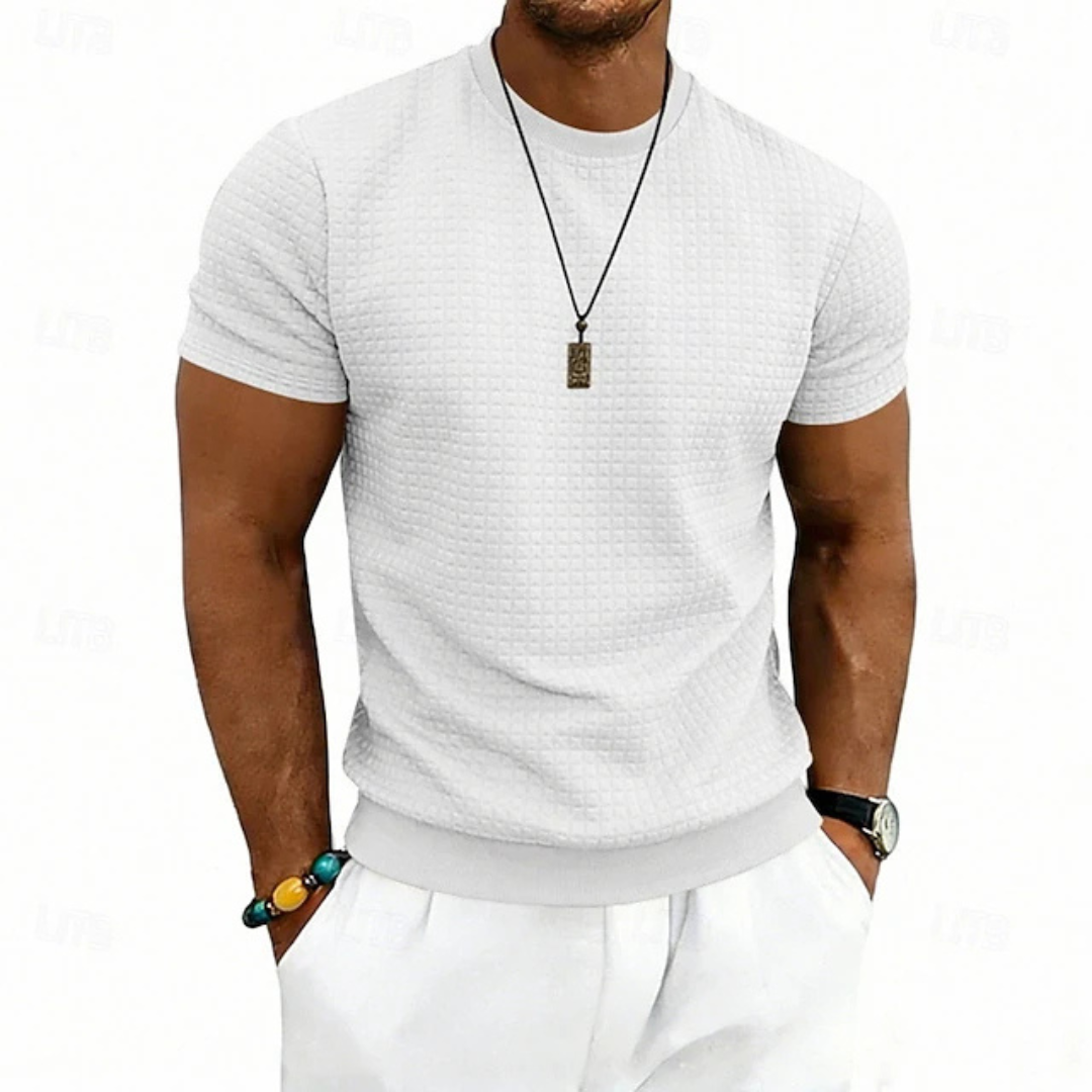 Men’s Textured Waffle Knit T-Shirt