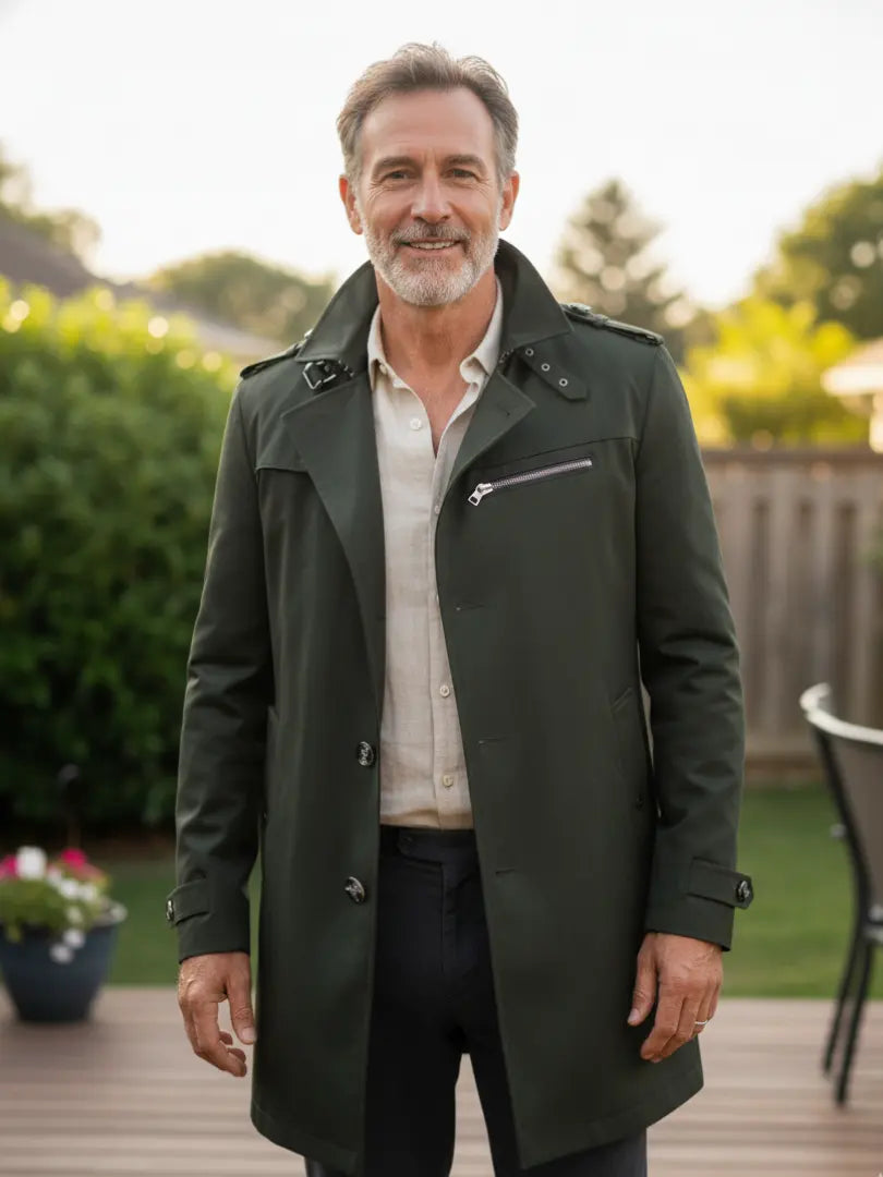 Rafello&Co | Trenchcoat met knoop Rafello&Co