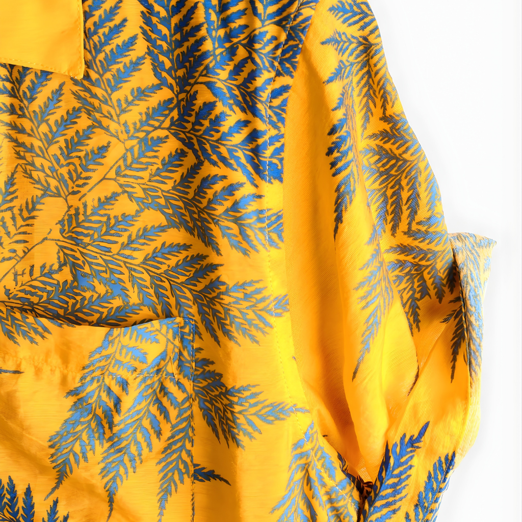 Men’s Tropical Leaf Print Short Sleeve Shirt