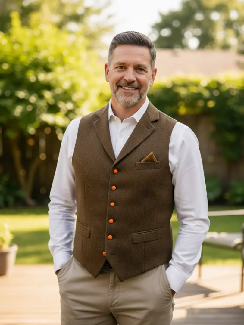 Rafello&Co | Logan Tailored Vest met Knopen en Klassieke Snit Rafello&Co