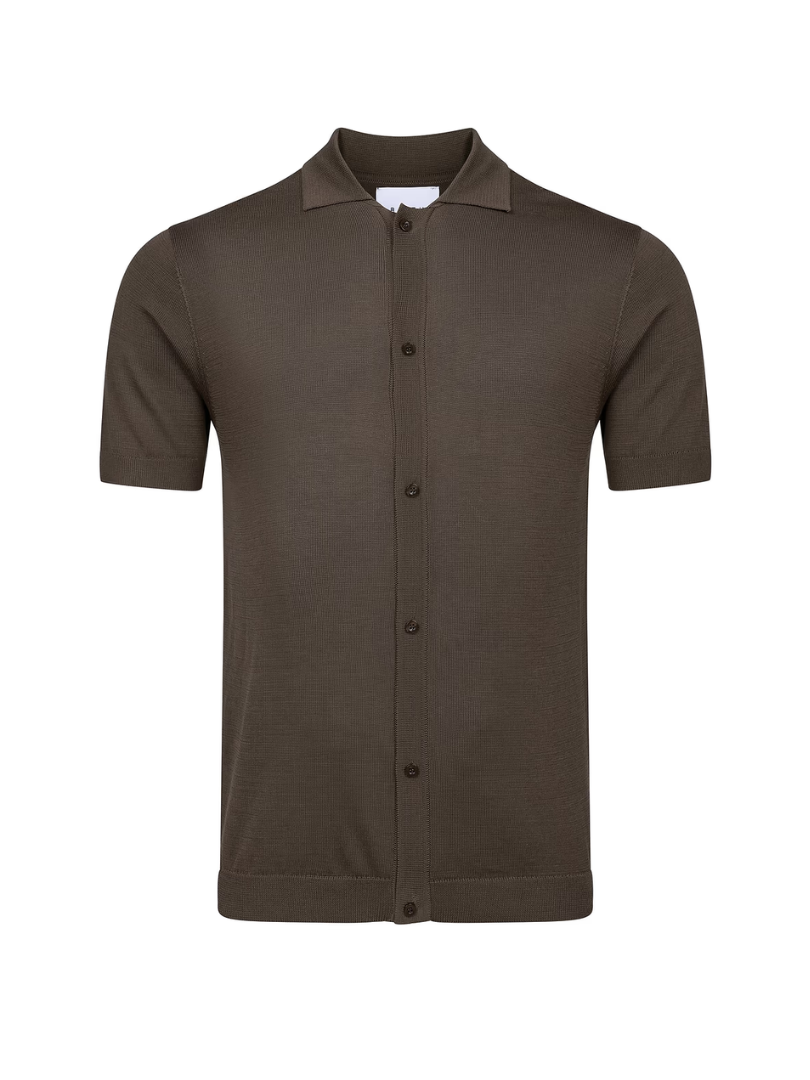 Button-Through Knitted Shirt