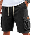 Men's Linen Cargo Drawstring Shorts