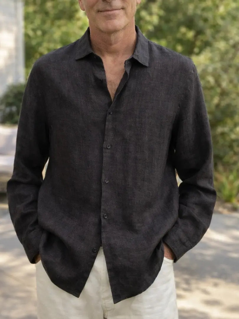 Stijlvol lichtgewicht linnen overhemd Rafello&Co